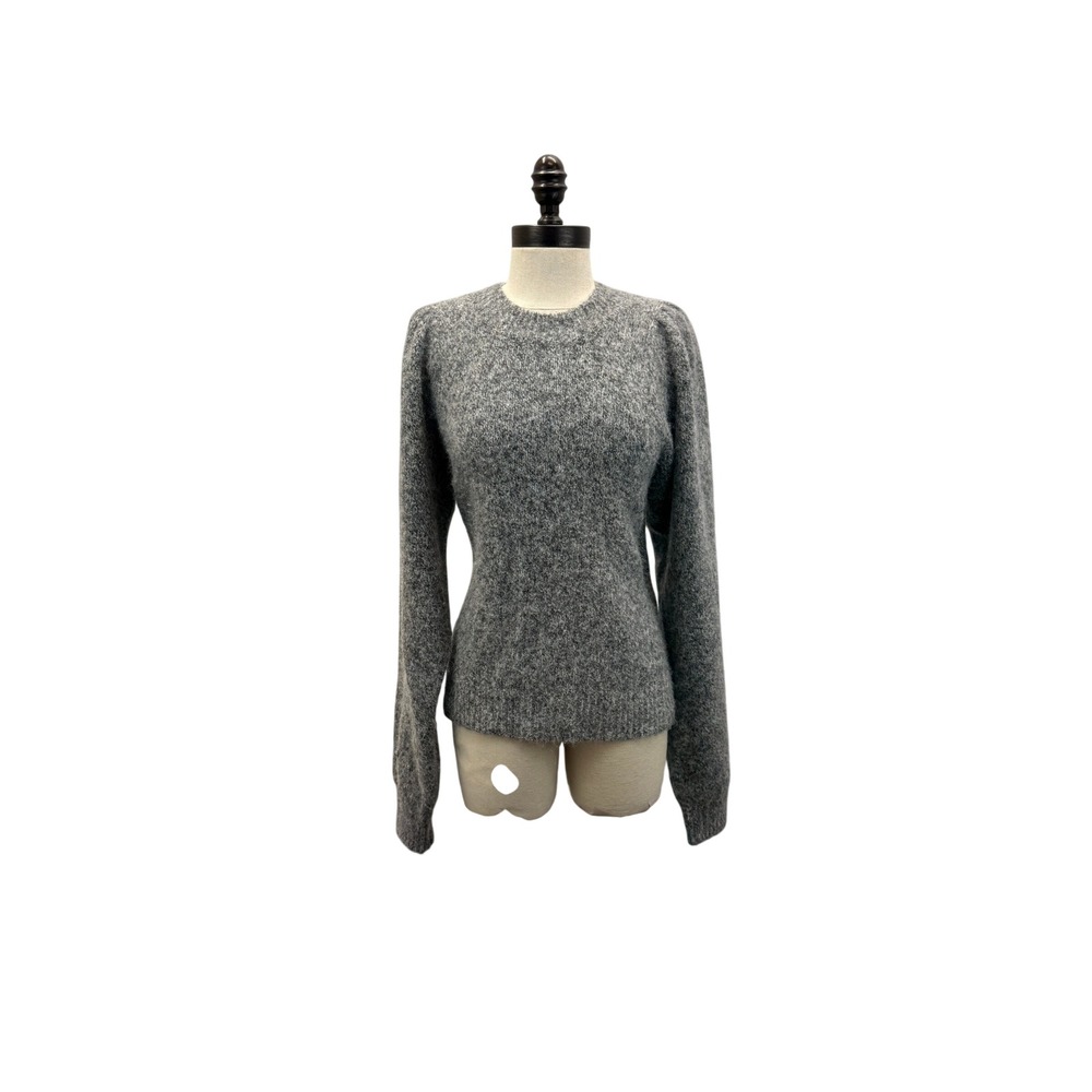 Just Female Rebelo Puff Knit Sweater Women's Size S Grey‎ Excellent Alpaca Wool